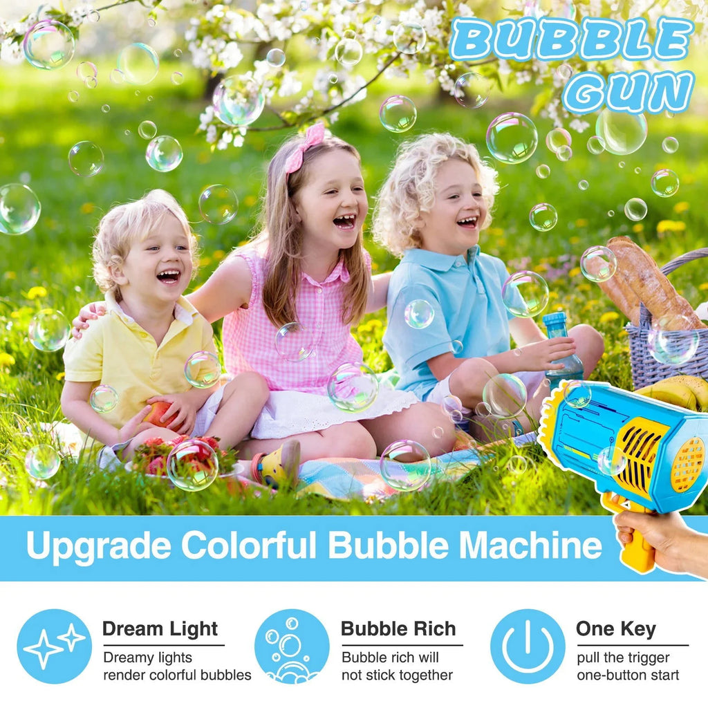 Automatic Cell Operated Bubble Machine Gun 69 Holes