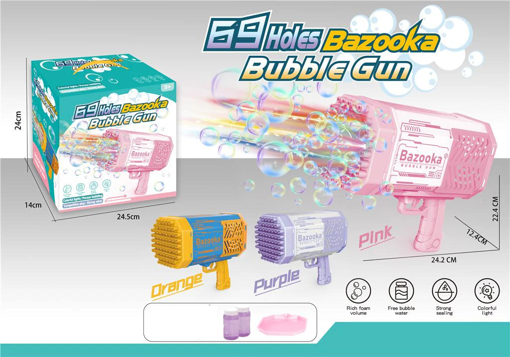 Automatic Cell Operated Bubble Machine Gun 69 Holes